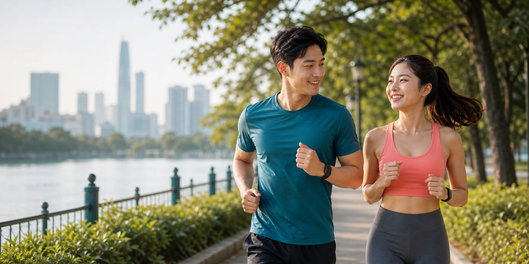 Hai người cùng tham gia một hoạt động thể thao ngoài trời tại Việt Nam